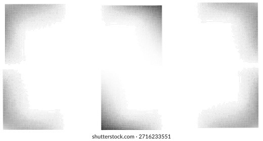 Fondo negro punto, textura de semitono, puntos degradados Patrón espacio arte de rayas buen elemento