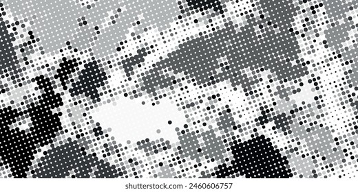 Dot black pattern gradient texture background. Abstract illustration pop art halftone and retro style. creative design valentine concept