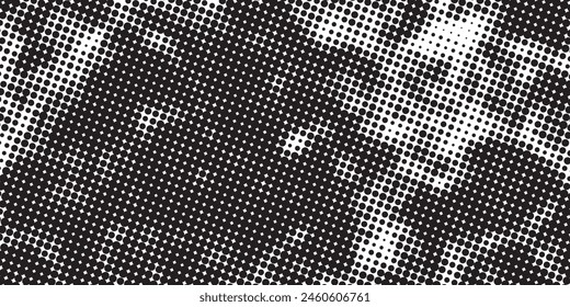 Dot black pattern gradient texture background. Abstract illustration pop art halftone and retro style. creative design valentine concept