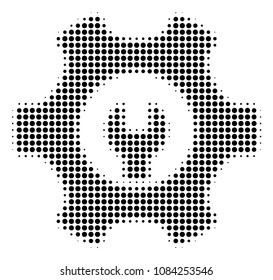 Dot black service tools icon. Vector halftone concept of service tools icon made of round points.