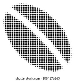 Dot black wheat seed icon. Vector halftone composition of wheat seed pictogram composed from round items.