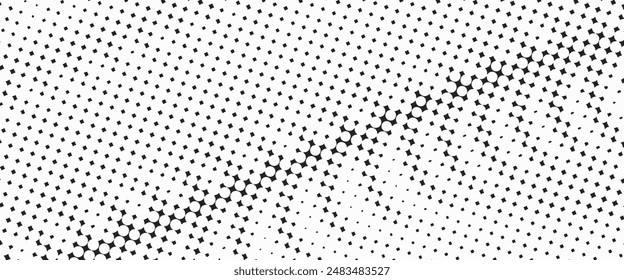 Dot black white pattern gradient texture background. Halftone abstract pop art and retro style vector