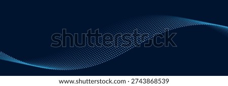 Dot blue background of points. Cyber particles. Big data abstract simple
