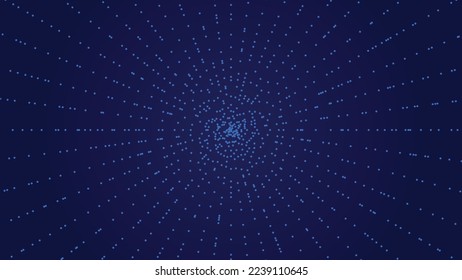 Dot blue pattern screen led light gradient texture background. Abstract technology big data digital background.