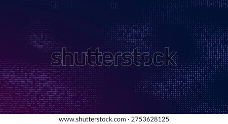 Dot blue purple wave line light gradient dark background. Abstract  technology big data digital background. 3d rendering.
