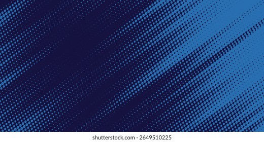 Fondo de semitono ondulado azul. Dot pop art estilo deportivo abstracto arte moderno simple