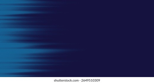 Dot blue wavy halftone background. Dot pop art sport style abstract