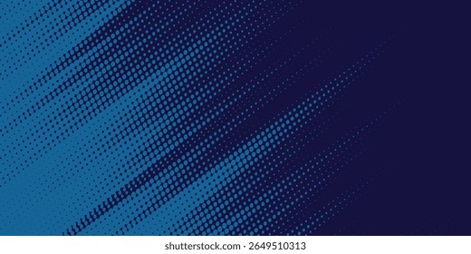 Dot blue wavy halftone background. Dot pop art sport style abstract modern