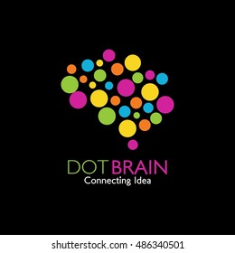 Dot Brain design. vector illustration
