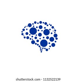 Dot Brain Icon Logo Design Element