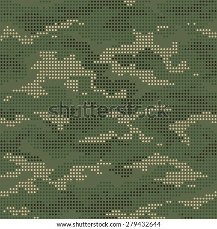 Dot camouflage seamless pattern green