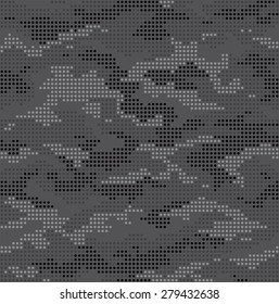 Dot Camouflage Seamless Pattern Grey