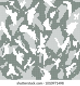 Dot camouflage seamless pattern. Vector background.