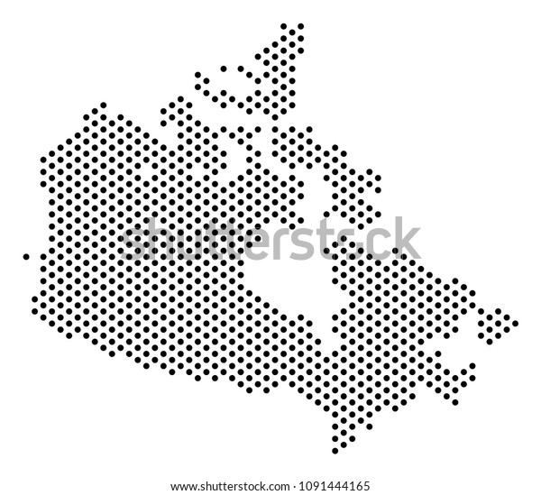 Dot Canada Map Vector Geographic Plan Stock Vector (Royalty Free ...