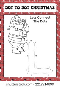 Dot to Dot Christmas Alphabet Workesheet