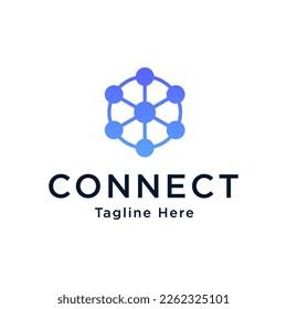 Dot Circle Connected as Network Logo