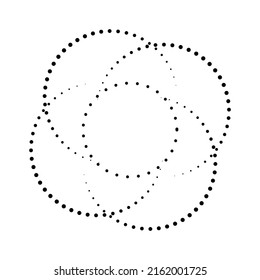 Dot circle pattern vector halftone. Circular burst dot halftone round design