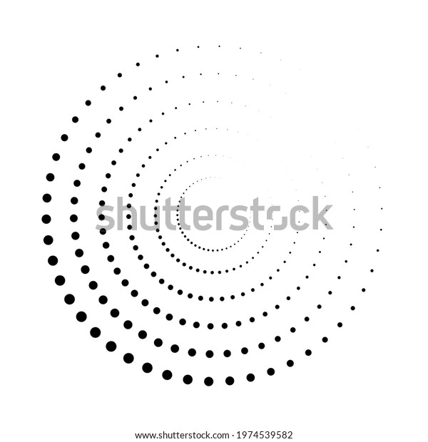 Dot circle pattern vector halftone. Circular burst\
dot halftone round design