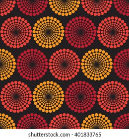 Dot circles orange, yellow and red
