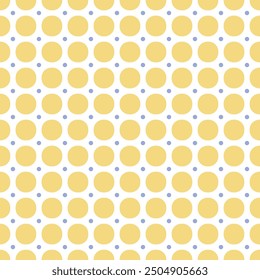 Dot and circular pattern background illustration in yellow and purple combination. Pattern graphic used for wallpaper, tile, fabric, textile, interior.