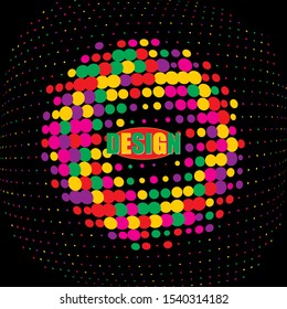 Dot color background. Abstract bright colored dotted pattern. Vector illustration. Eps10. Colorful polka dot.