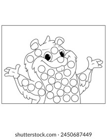 dot coloring book page for kids