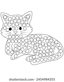 Dot coloring book page for kids