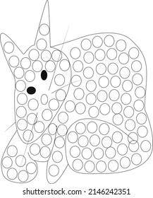 Dot coloring page Dot coloring book page line art for kids 