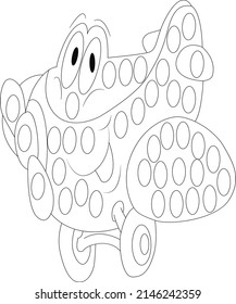 Dot coloring page Dot coloring book page line art for kids 
