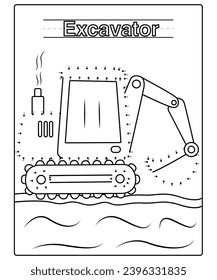 dot to dot coloring page for kids
