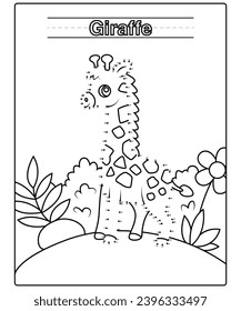 dot to dot coloring page for kids