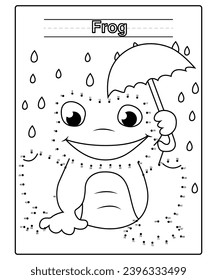 dot to dot coloring page for kids