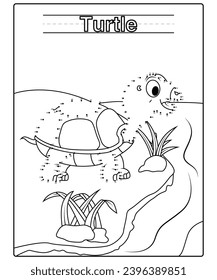 dot to dot coloring page for kids