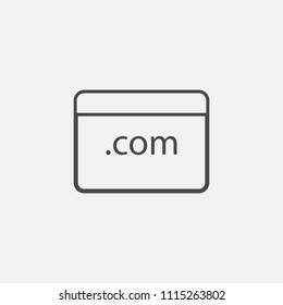 Dot come icon website vector webpage