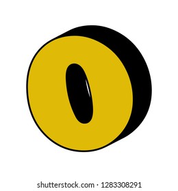 dot, comma, 3D icon. Element of 3D color alphabet for mobile concept and web apps. Detailed dot, comma, 3D icon can be used for web and mobile