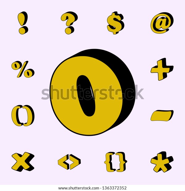 dot, comma, 3D icon. 3D words icons universal set\
for web and mobile