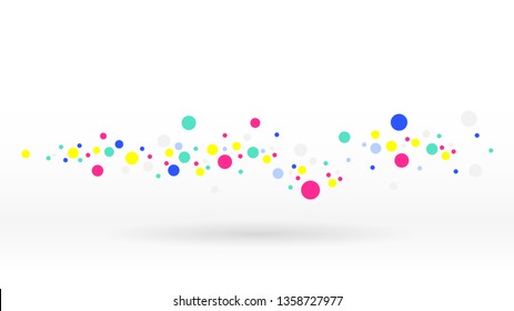 Dot confetti abstract wave vector pattern