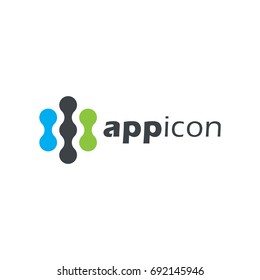 Dot connect abstract technology logo