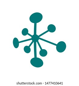 dot connection logo design vector