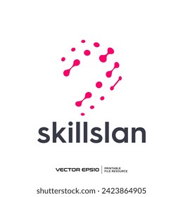 Dot connection logo vector illustration