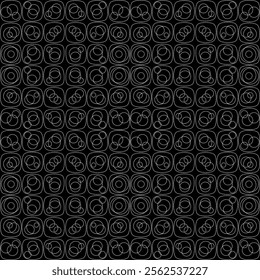 dot continue black and white abstract artwork seamless geometric pattern printed background fabric wallpaper hand drawn line
