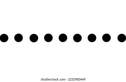 Dot continued as a line crossing page as symbol