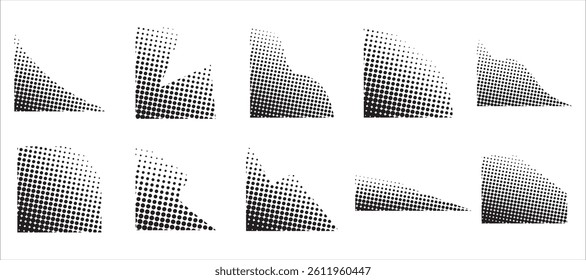 dot corner element vector set