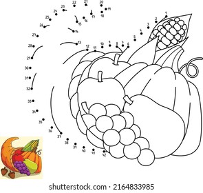 Dot to Dot Cornucopia Thanksgiving
