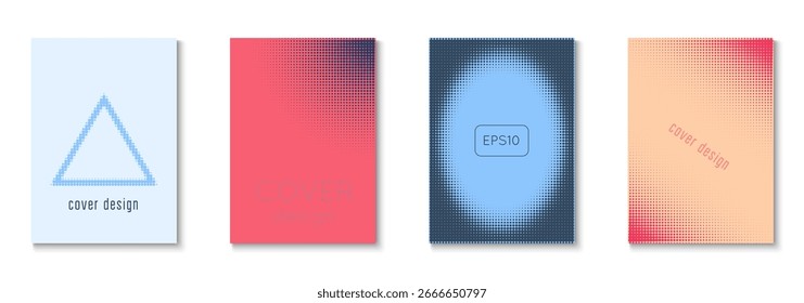 Dot Cover Set. Cool Memphis Art With Circles. Dynamic Frame For Annual Invitation. Graphic Flyer. Minimalist Party Pattern. Geometric Music Background. Trendy Dot Cover