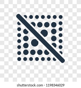 Dot Crossed vector icon isolated on transparent background, Dot Crossed transparency logo concept