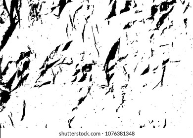 Dot crumpled paper texture background. Black and white vector template for overlay artwork.