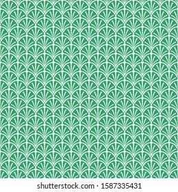 Dot curve texture on green background seamless pattern. (easy replace color)