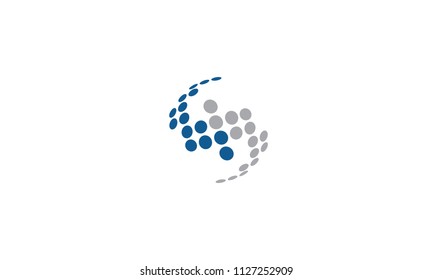 dot digital communications internet icon vector logo