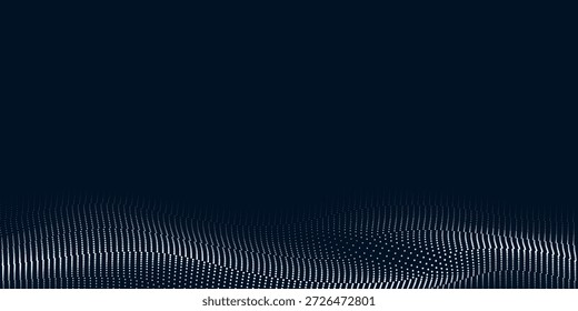 Onda digital de partículas. Onda puntual futurista. Tecnología de fondo Vector abstracto simple moderno